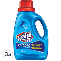 유한젠 스포츠 산소계 표백제 액상 용기형, 3개, 1.4L