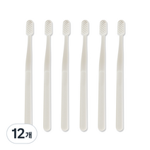 생활도감 칫솔 화이트, 1개입, 12개