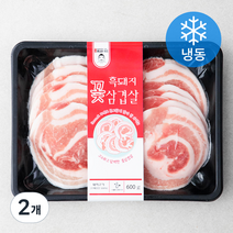 몬스터쉐프의 흑돼지 꽃삼겹살 (냉동), 600g, 2개