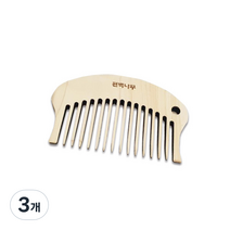 편백나무 통 원목 머리빗 02, 3개