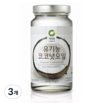 청정원 유기농 코코넛오일, 545ml, 3개