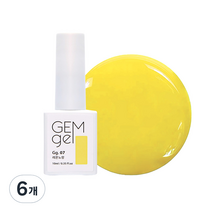 아이빛 네일아트 젬젤 컬러 젤네일 10ml, 07 레몬노랑, 6개