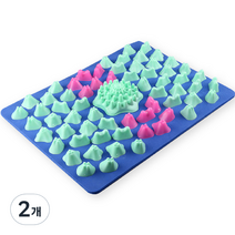 모리의집 발 지압판 매트, 파란색 혼합, 2개