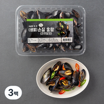 살맛나요 생물 손질 홍합 진주담치, 1kg, 3팩