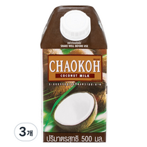 차오코 코코넛밀크, 500ml, 3개