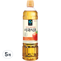 청정원 사과식초, 900ml, 5개