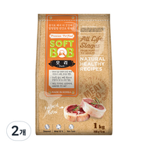 소프트밥 전연령 증기로 찐 사료, 오리, 1kg, 2개