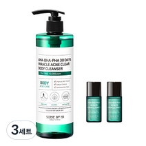 썸바이미 아하 바하 파하 30 데이즈 미라클 아크네 클리어 바디클렌저 400g +미라클토너 6ml 2개, 3세트