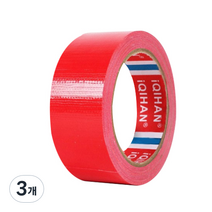 다다 고점도 강력 면 테이프 40mm x 50m, 적색, 3개