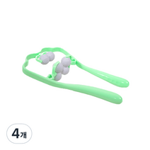 마스문도 롤링볼 목 어깨 척추 마사지기, 그린, 4개