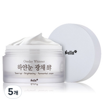 넬라 원데이 화이트너 하얀눈 톤업 광채 발효 크림 50ml, 5개