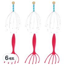 ABM 핸디 두피 마사지기 3p + 두피마사지기 3p, 6세트, 랜덤 발송