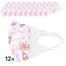 러블리앙즈 3D입체 유아마스크 소형 4~8세 공주, 10개입, 12개