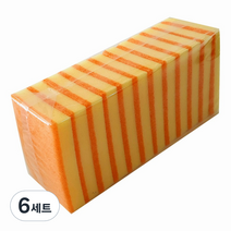 생활을그리다 양면 버블 수세미 오렌지, 12개, 6세트