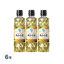청정원 옥수수유, 500ml, 6개