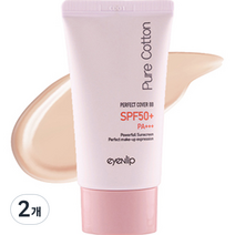 아이앤립 퓨어 코튼 퍼펙트 커버 비비 크림, 21호 라이트 베이지, 30ml, 2개