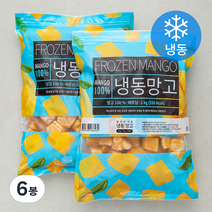 딜라잇가든 냉동 망고 다이스 (냉동), 1kg, 6봉