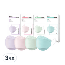 애니가드 더솔루션 베스트컬러 셀렉션 웰빙 황사마스크 프리미엄 대형 KF80 4종 x 10p 세트, 3세트, 쿨라벤더, 블라썸핑크, 민트그린, 오션 블루