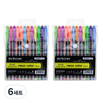 동아 PMS 눈부신 데코팬 12색 세트 1.0mm, 형광, 6세트