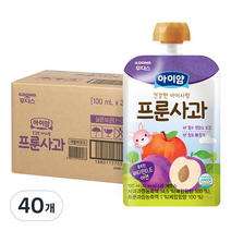일동후디스 아이얌 건강한 아이사랑 주스 100ml, 프룬사과, 40개