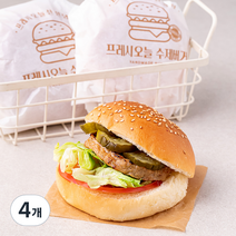 프레시오늘 신선냉장 우리한돈 오리지널 수제버거 2개입, 332g, 4개