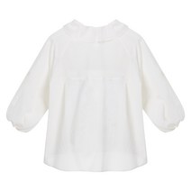 나이스클랍 오픈 칼라 볼륨 블라우스