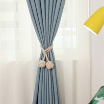 로프 커튼타이백 방울2 125cm, 베이지, 2개