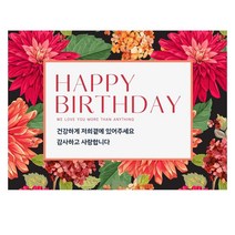 미미파티 생신 축하 파티 부모님 환갑 칠순 현수막, 레드플로라