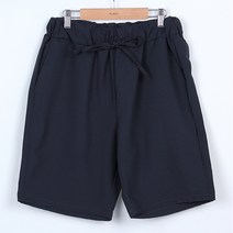 플레이즈 남성용 스트링 허리밴딩 스판 쿨 반바지