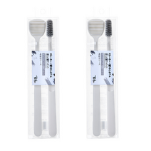드위트리 코일연모 칫솔 0.18mm + 혀클리너 세트 화이트, 2세트
