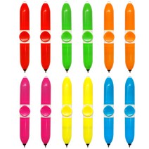 핑크풋 1000 LED 스피너 볼펜 0.5mm 6종 세트, 레드, 오렌지, 옐로우, 그린, 블루, 핑크, 2세트