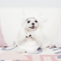 로띠에 반려동물 곰돌이 유모차 망토, 아이보리