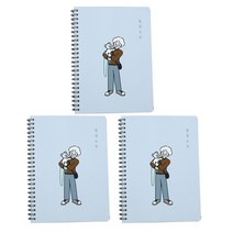 디자인곰곰 마이유 일상 유선 스프링 노트, 강아지와 산책, 3개