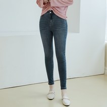 타운클로 여성용 투버튼 허리스판 스키니진 P0617