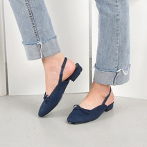 잠비 여성용 도로시 리본 슬링백 플랫슈즈 스웨이드