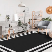 호텔 그랑블 프레임 사각 러그 더블 라인