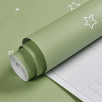 마켓에이 별모양 방수 벽 시트지, 그린