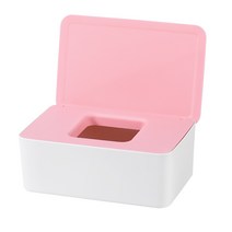 뚜껑형 깔끄미 사각형 티슈케이스 RD_1679, 핑크뚜껑, 1개