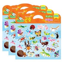 쁘띠팬시 교육용 스티커 곤충 DA6006, 혼합색상, 3개