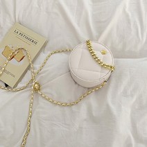 지니얼 여성용 미니 숄더 라운드 퀼팅 체인 가방 GA2779