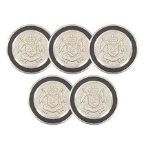 금속 고급 포인트 정장 단추 깃발 21mm, 니켈블랙, 5개