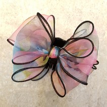 왕 리본 올림머리 집게핀 8.5cm