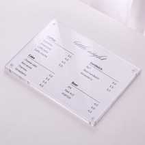 스튜디오투명 아크릴 메뉴판 꽂이, 1개