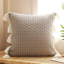 JCP 홈 데코 니트 테슬 쿠션커버