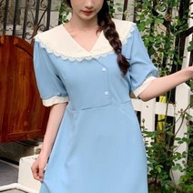 엘쏘 하이엔드 복고풍 허리 슬리밍 A라인 원피스