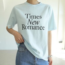빼빼 여성용 루즈핏 영문레터링 반팔 티셔츠