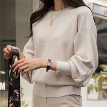 시크폭스 여성용 앙레브 퍼프 니트