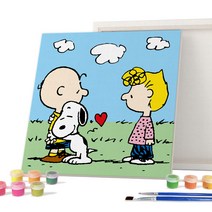 아이러브페인팅 피너츠 DIY PAINTING 25 x 25 cm, 스누피 허그