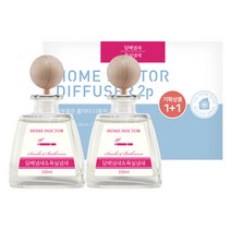 기분좋은 홈닥터 디퓨저 100ml 1 + 1, 2개, 담배냄새 앤 욕실냄새(피치유칼립투스)