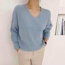 플랜데이 여성용 데일리 귀여운 하찌 크롭 긴팔 니트티